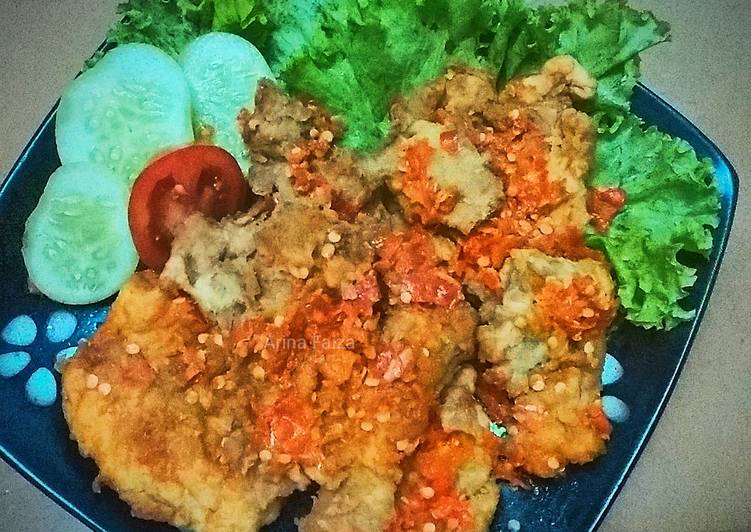 Resep Telur geprek krispi Anti Gagal