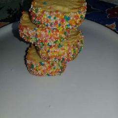A picture of Mini Rainbow Cookies.