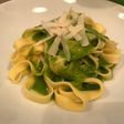Tagliatelle al pesto de rúcula