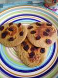Pan cakes de avena con arándanos