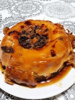 Una foto de Flan de leche condensada y dulce de leche