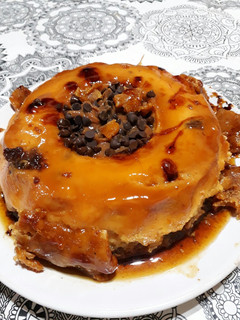 Una foto de Flan de leche condensada y dulce de leche