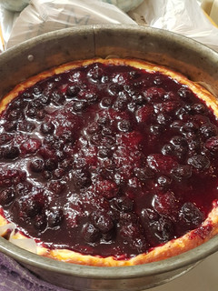 Una foto de Cheesecake horneado riquísimo!!