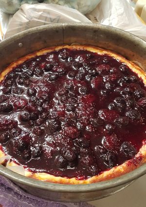 Una foto de Cheesecake horneado riquísimo!!
