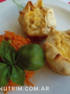 Una foto de Tartitas de Coliflor y Queso