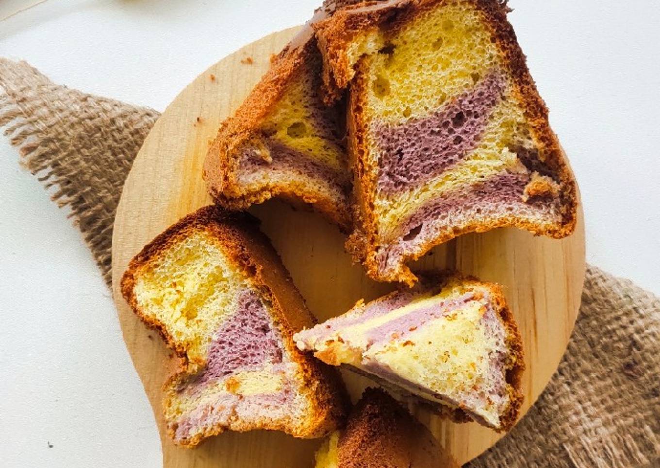 Taro Marble Chiffon cake