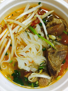 A picture of Beef Pho with Wine Sauce without Wine in the Land of Cherry Blossoms.