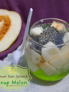 Foto resep 88. Es Timun Suri Selasih Sirup Melon
