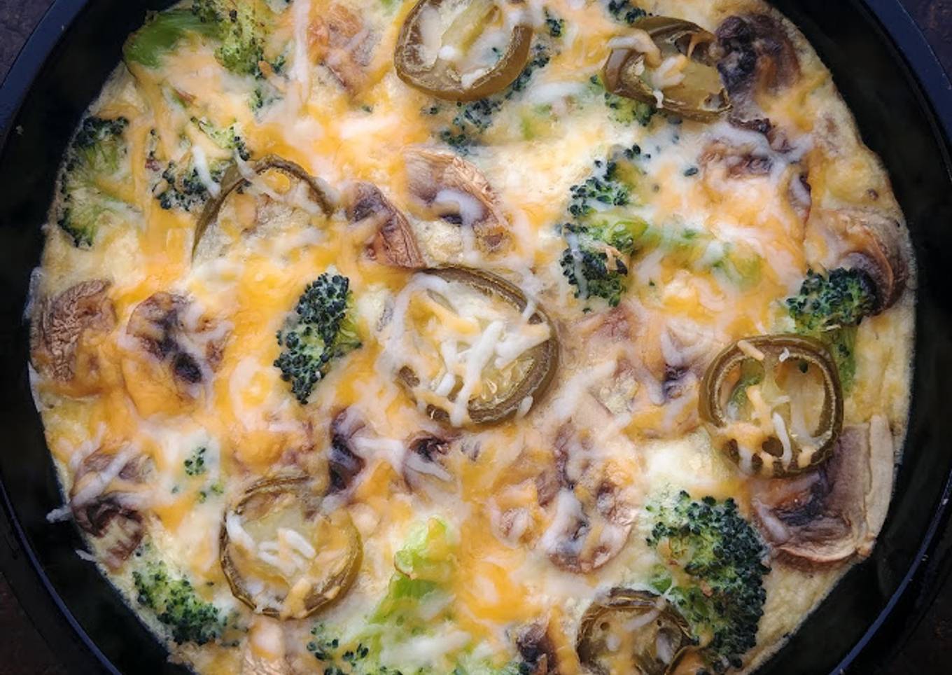 Broccoli and Mushroom Omelette