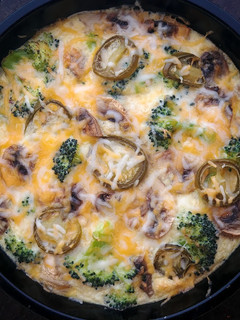 A picture of Broccoli and Mushroom Omelette.