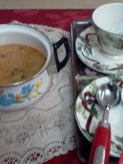 A picture of Ginger-Garlic soup.