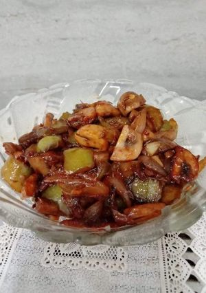 A picture of Mushrooms Stir fry(chinese style).