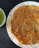 Cabbage and green onion paratha