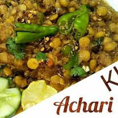 A picture of Khatti achari daal.