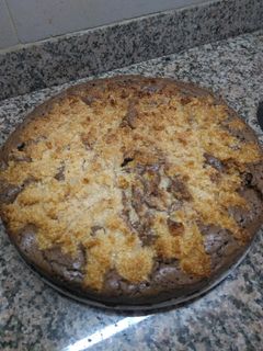 Una foto de Torta marmolada de chocolate y coco