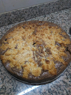 Una foto de Torta marmolada de chocolate y coco