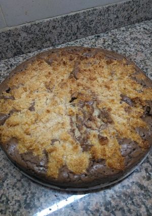 Una foto de Torta marmolada de chocolate y coco