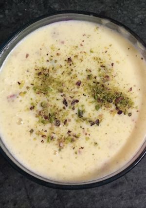 A picture of Yummy dessert phirni.