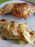 Cuartos traseros de pollo al horno