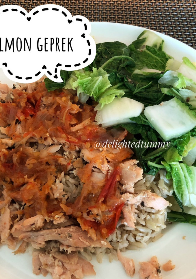Foto resep Salmon sambel geprek ala ala