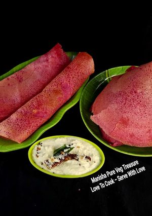 A picture of Beetroot Pink Topi Dosa.