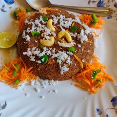 A picture of Ragi upma.