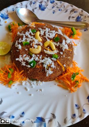 A picture of Ragi upma.