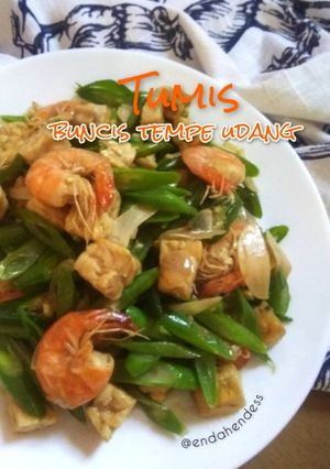 Foto resep Tumis Buncis Tempe Udang, Menu Bekal 🧡