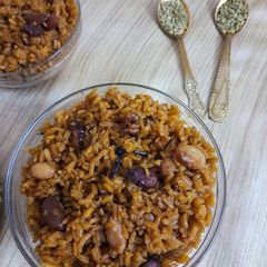 Sweet jaggery pulao A picture of Sweet jaggery pulao.