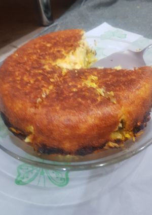 عکسی از دستور تهچین مرغ و بادمجان