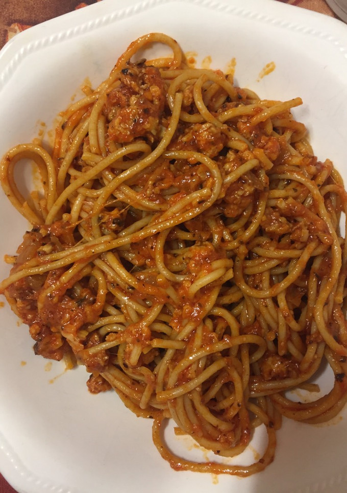 Una foto de Espaguetti boloñesa