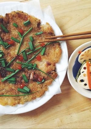 Hình của món Bánh chưng chiên.