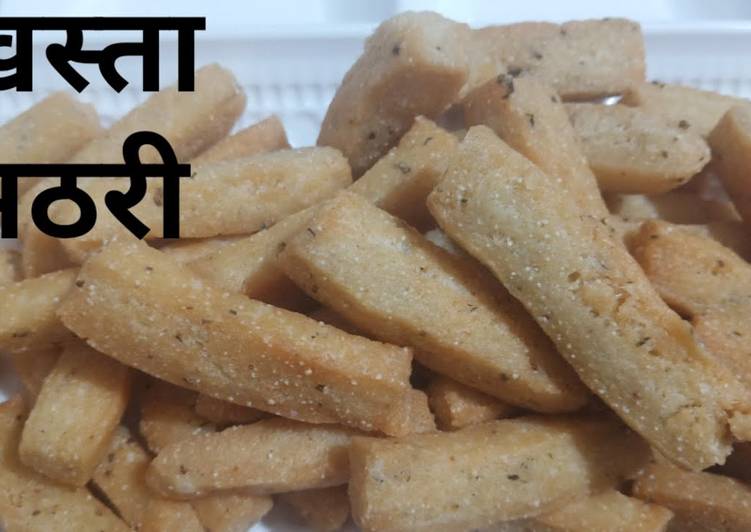 Recipe of Delicious Crispy Suji &amp; Maida Mathri Recipe…Tea Time Snack Recipe