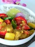 Curry de lotte à l'ananas