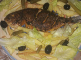 سمكة مشوية في المقلاة 😋😋