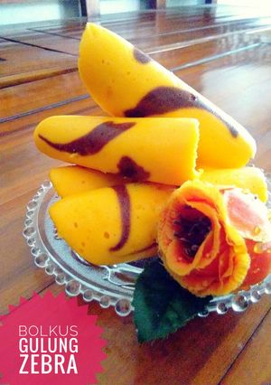 Foto resep Bolu Kukus Lipat Zebra #PR_recookanekabolkus