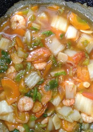Foto resep Udang sayur asam manis pedas