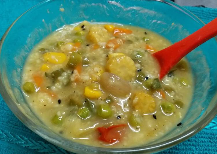 Steps to Make Super Quick Homemade Mixed Vegetable Oats Soup