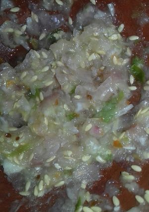 A picture of Spicy Chibud chutney.