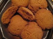 A picture of caramel biscuits