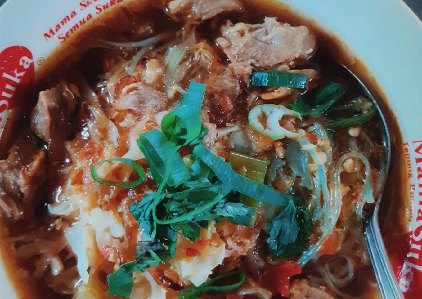 Bagaimana Menyiapkan Soto taoto daging sapi yang Lezat