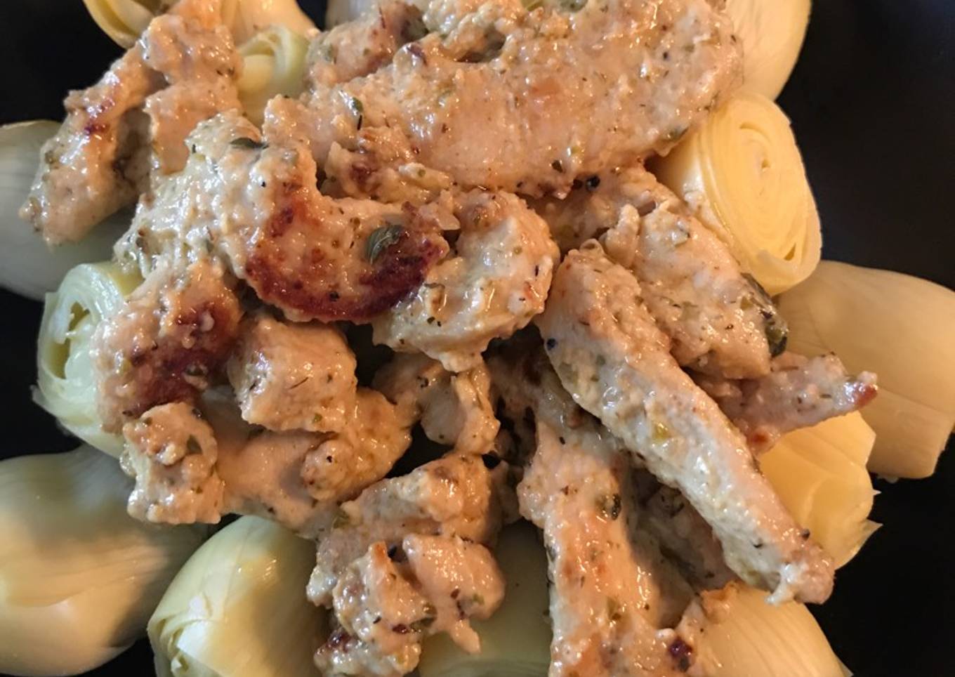 Alcachofas con pollo