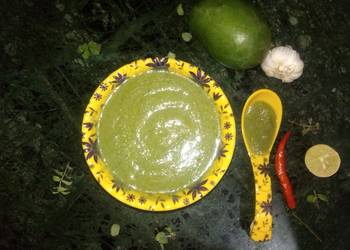 Popular Recipe Mint Raw Mango chutney Delicious and Healthy