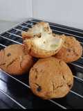 Chocolate Chip Cookies with Cheese Filling