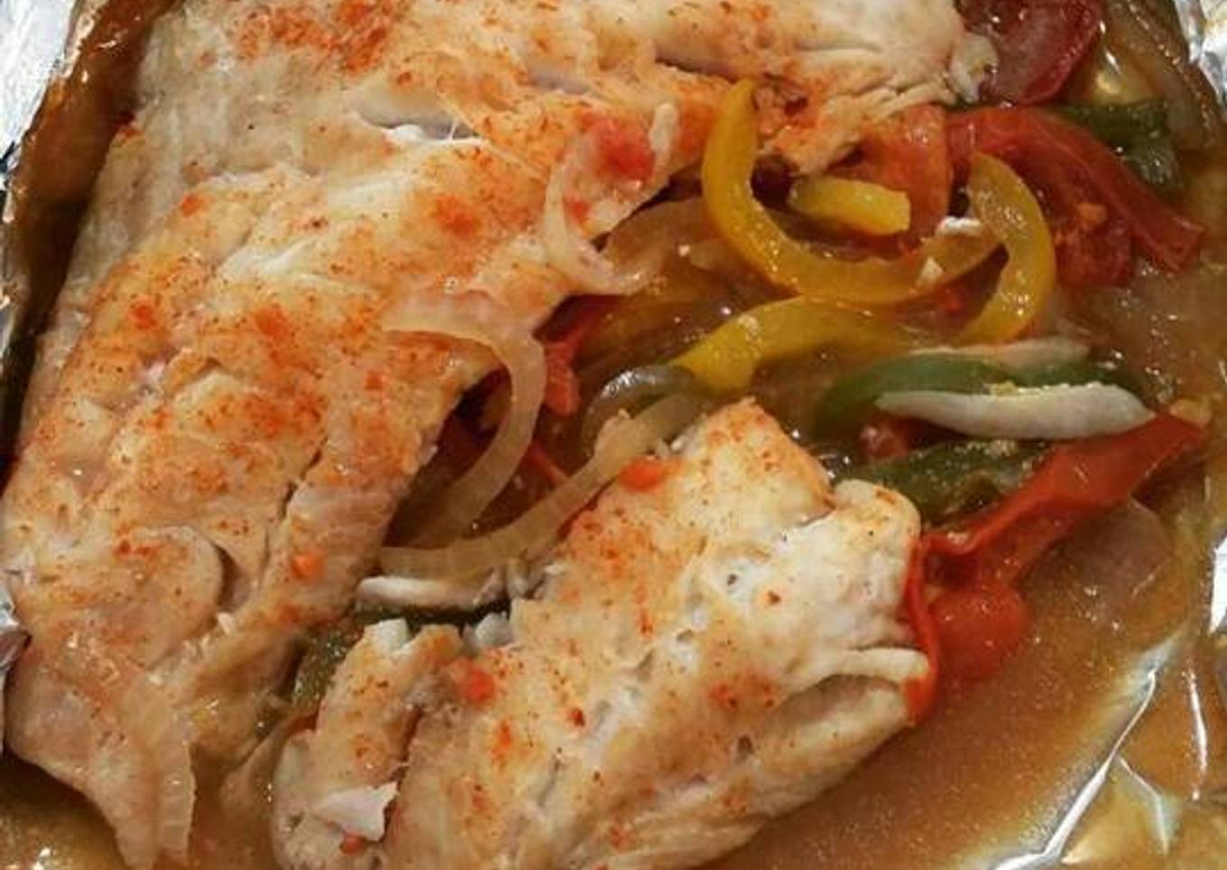 Filete de pescado empapelado