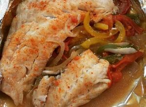 Una foto de Filete de pescado empapelado