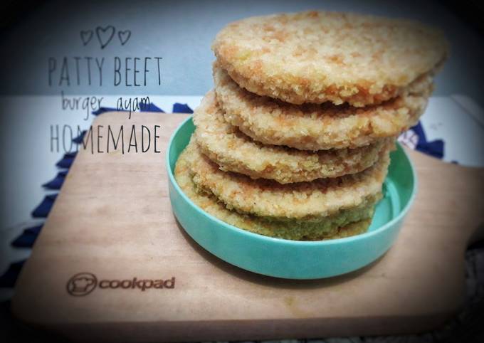 Cara Gampang Membuat Patty burger ayam homemade, Menggugah Selera