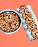 Peanut Butter Oatmeal Cookies With Chocolate Chips