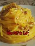 Linguine con Crema di Peperoni Gialli e Pesto di Noci