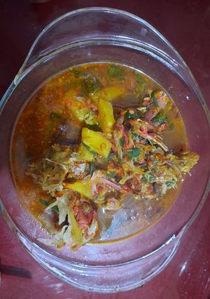 Foto resep Sup Asam Pedas Ikan Kakap dengan Nanas